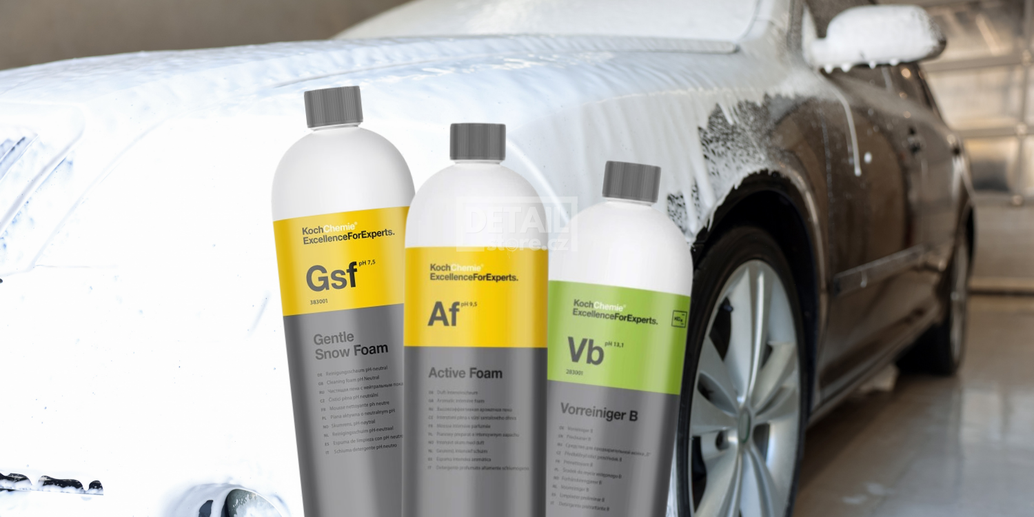 Koch Chemie Active Foam, Gentle Snow Foam a Vorreiniger B: jaké předmytí vybrat?