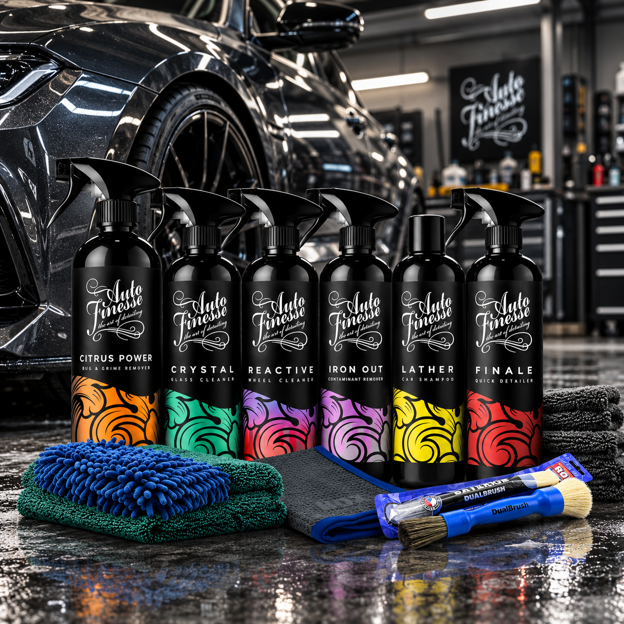 Auto Finesse Wash Set: sada na mytí auta a rozpis všech produktů
