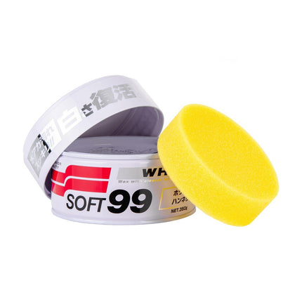 SOFT99 White Soft Wax - Miękki wosk do jasnych lakierów (350 g)