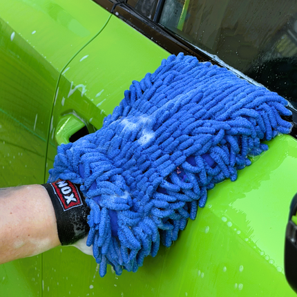 ChenilleWash Blue | Premium Chenille Mitt