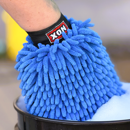 ChenilleWash Blue | Premium Chenille Mitt