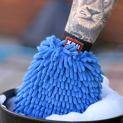 ChenilleWash Blue | Premium Chenille Mitt