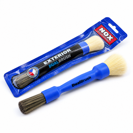 NOX DualBrush na exteriér v modrém obalu, dva štětce s různými hlavicemi