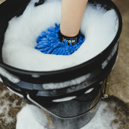 ChenilleWash Blue | Premium Chenille Mitt