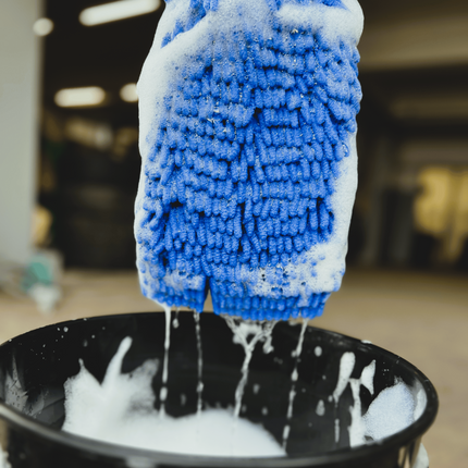 ChenilleWash Blue | Premium Chenille Mitt