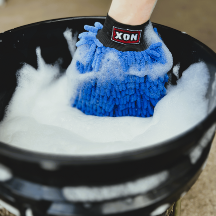 ChenilleWash Blue | Premium Chenille Mitt