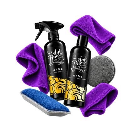 Auto Finesse Hide Leather Set - Leather Cleaning and Conditioning Kit