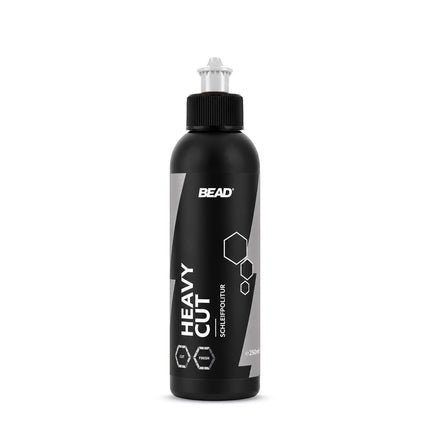 Hrubá leštící pasta BEAD Heavy Cut v černé lahvi, 250 ml