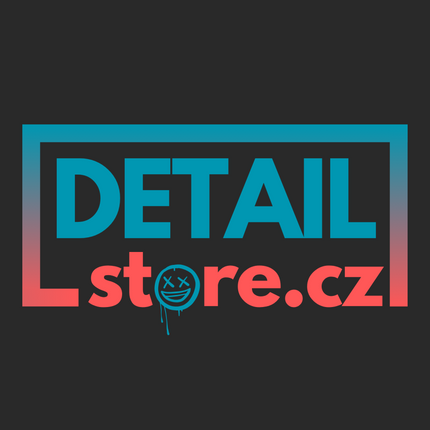Logo Detail store.cz na barevném podkladu