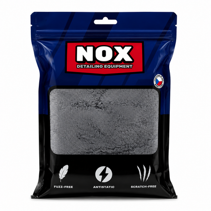 Nox mikrovláknová utěrka v balení, šedá, hustý vlas