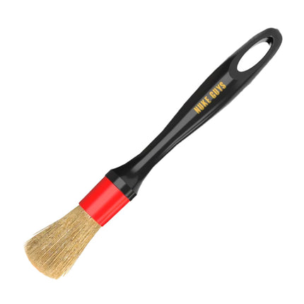 Hrubší exteriérový štětec Nuke Guys RED: černá rukojeť, červená část, hnědé štětiny