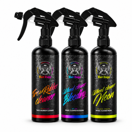 Sada na čištění kol Bad Boys: tři spreje s rozprašovačem, 3×500 ml